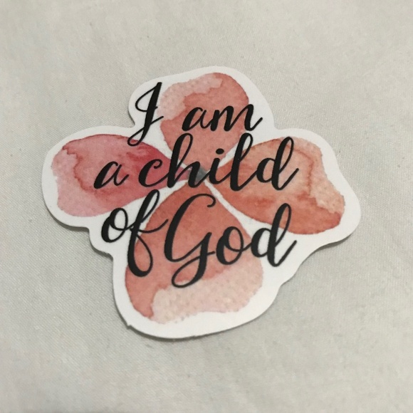 3/$15 - I Am a Child of God Sticker Flower - Picture 1 of 2
